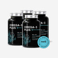 Omega 3 Plus | Pack de 4 | 90 Cápsulas c/u (360 Cápsulas Total) | EPA y DHA con Astaxantina