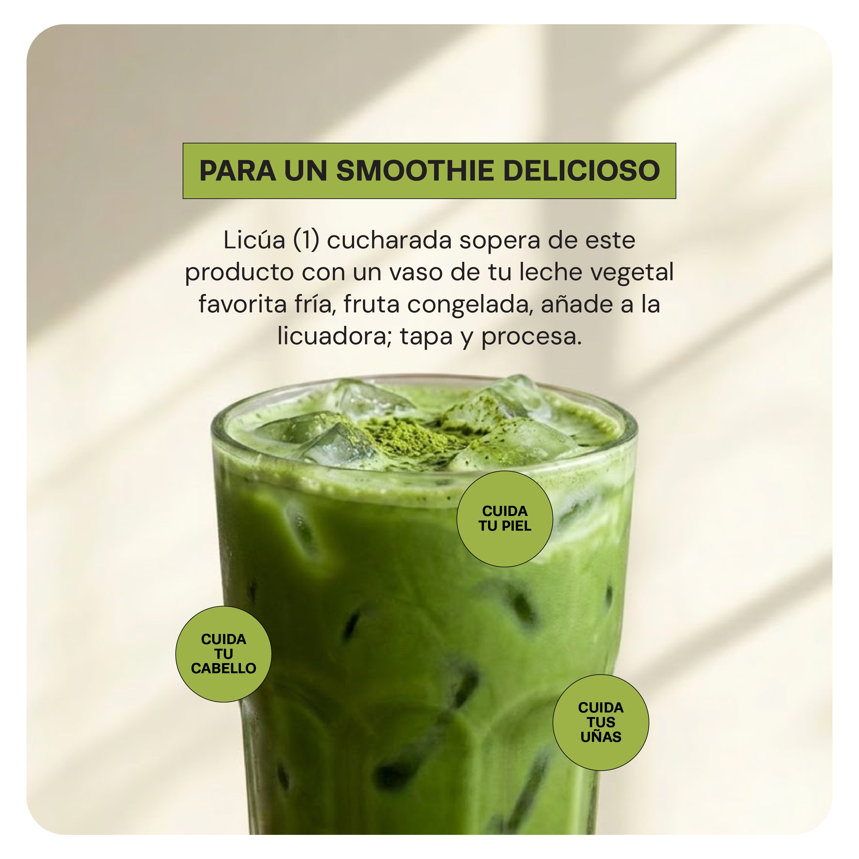 Colágeno Matcha | 450 gr | Colágeno Hidrolizado Puro con Matcha, Vitaminas C, D, E, Magnesio y Omega-3