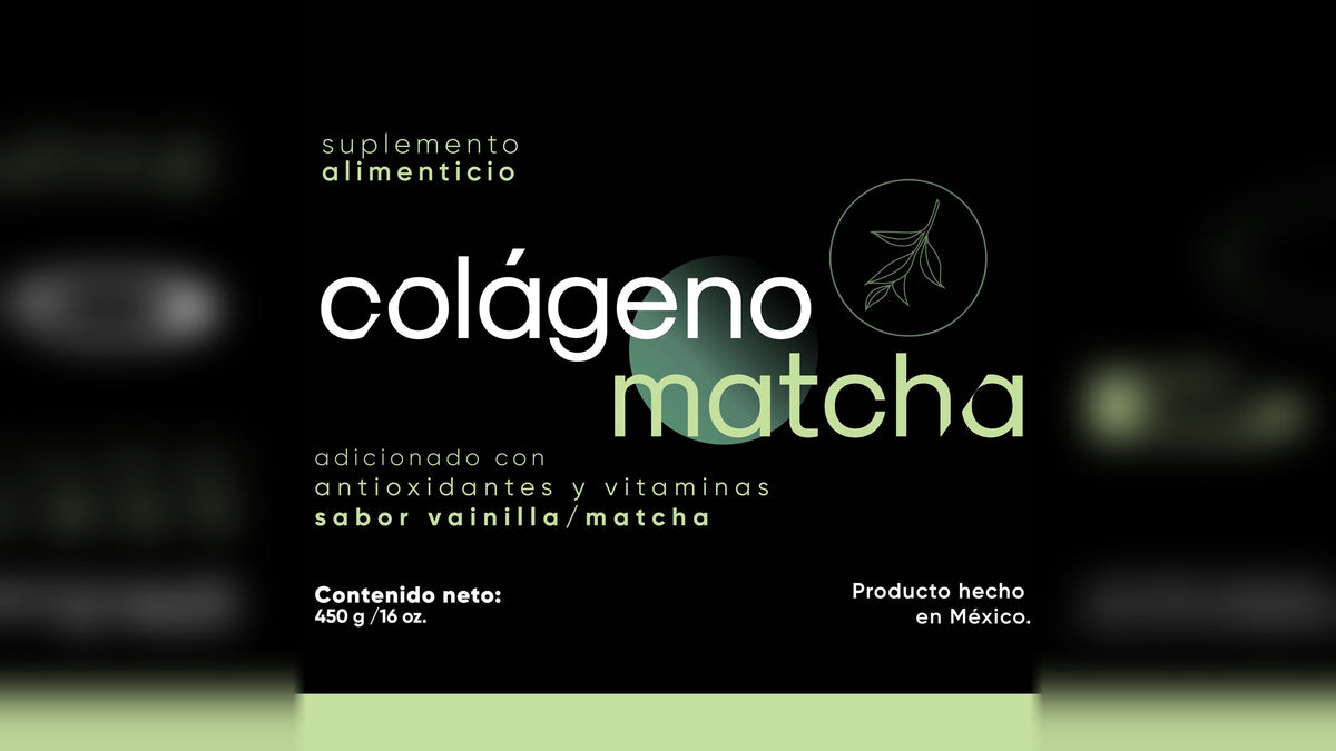 Colágeno Matcha | 450 gr | Colágeno Hidrolizado Puro con Matcha, Vitaminas C, D, E, Magnesio y Omega-3