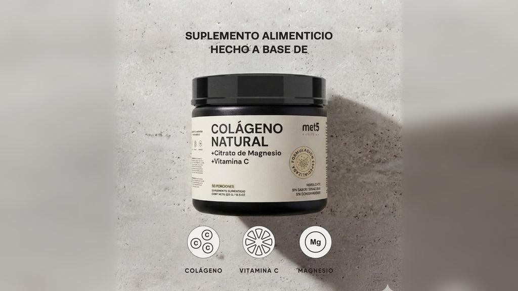 Colágeno Natural | 525 gr | + Citrato de Magnesio y Vitamina C | Sin sabor