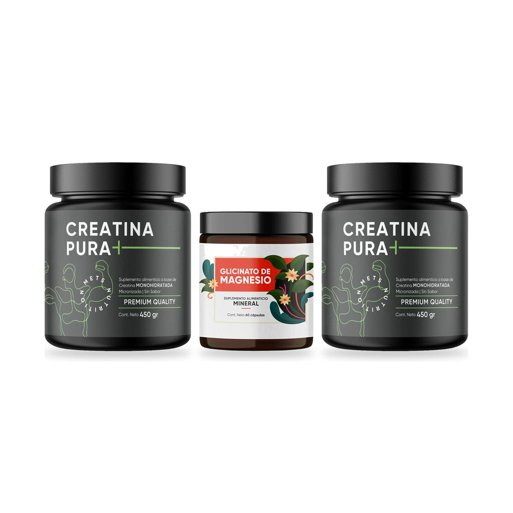 Pack Versión Fuerza | 2 Creatinas Monohidratadas + Glicinato de Magnesio | Envío gratis + Regalo sorpresa