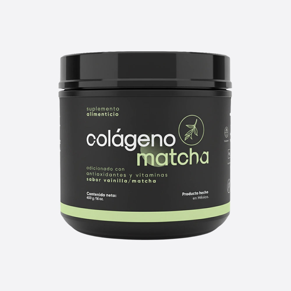 Colágeno Matcha | 450 gr | Colágeno Hidrolizado Puro con Matcha, Vitaminas C, D, E, Magnesio y Omega-3