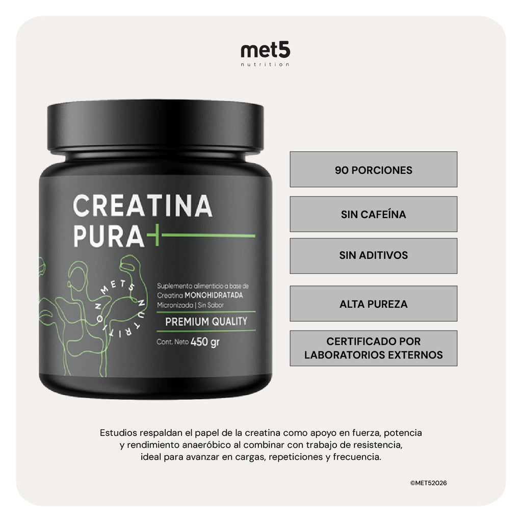 Creatina Monohidratada Micronizada | 450 gr | Sin Sabor | Sin Olor