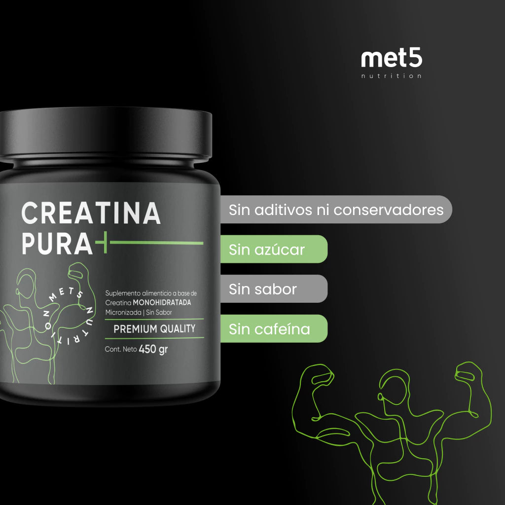 Creatina Monohidratada Micronizada | 450 gr | Sin Sabor | Sin Olor