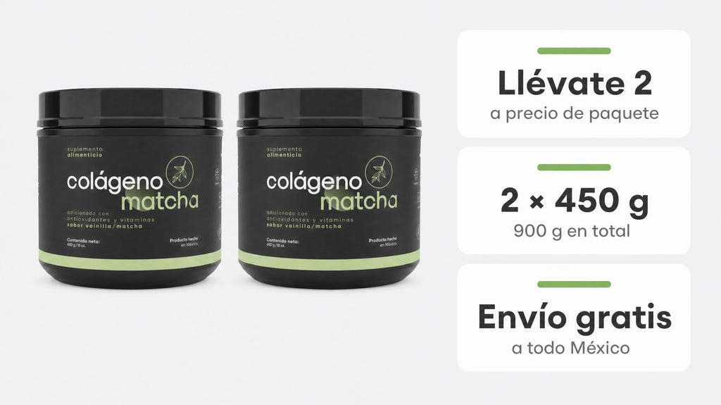 Pack Amigo: 2 botes de Colágeno Matcha 450 g, envío gratis