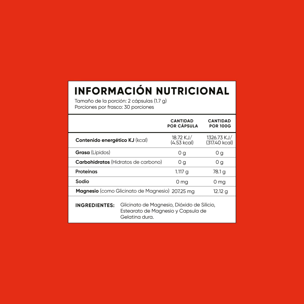 Glicinato de Magnesio | 60 cápsulas | De Alta Absorción