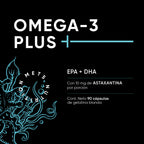 Omega 3 Plus | Pack de 4 | 90 Cápsulas c/u (360 Cápsulas Total) | EPA y DHA con Astaxantina